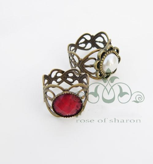 Rose of Sharon - Vintage Lolita Accessories Pearl Ring Ring