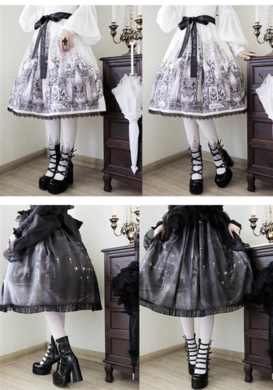 Pure Tea For Dream - Cross Buckle Punk Lolita Shoes