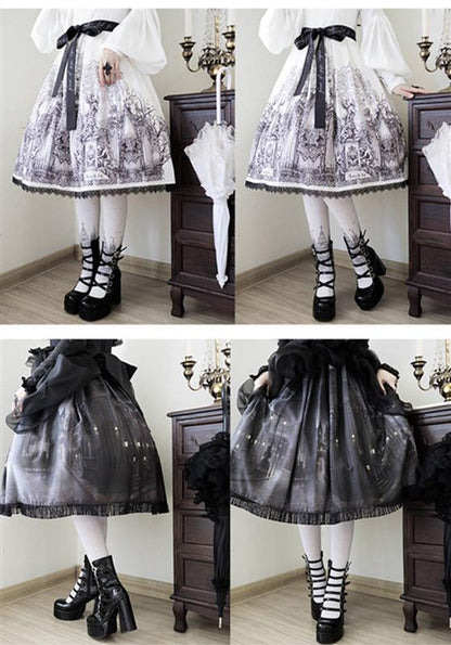 Pure Tea For Dream - Cross Buckle Punk Lolita Shoes