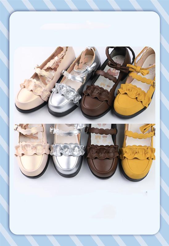 Sheep Puff - Mei Lulu - Lolita Japanese Lace Single Shoes