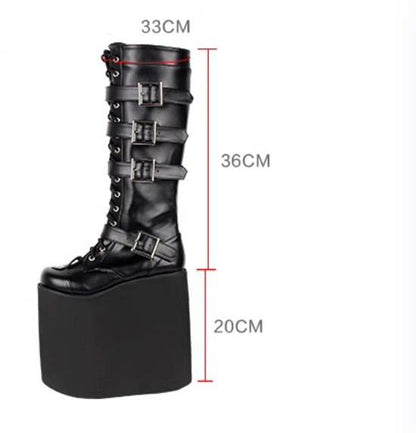 Angelic imprint - Customized Gothic Lolita Shoes Punk Boots 20CM Platform