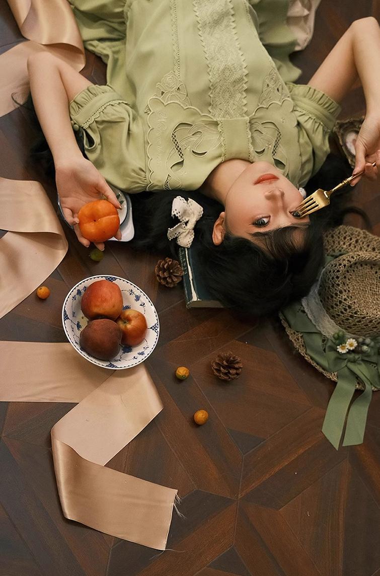 ZeeYe - Night Rose - Classic Lolita Shirt Double Layer Bow Embroidered Versatile Blouse