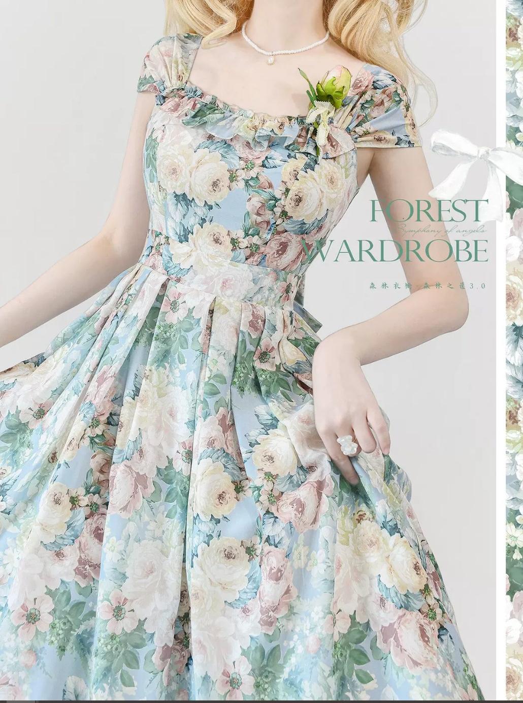 Forest Wardrobe - Forest Basket 3.0 - Vintage Lolita JSK Dress for Summer
