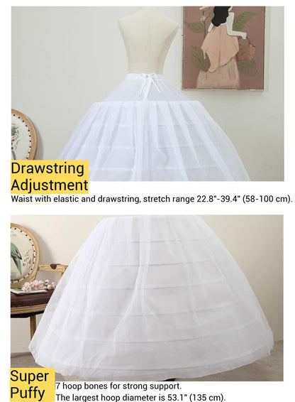 Manyiluo - Wedding Lolita High Volume Long Petticoat | 44.1 (112 CM)"