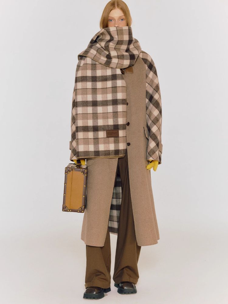 Plaid long coat【s0000005072】