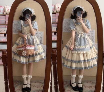 Sugar Girl - Country Lolita OP Dress Short Sleeve Summer Dress
