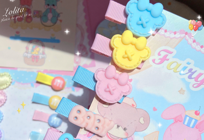 Bear Doll - Original Homemade Bared Sweet Lolita Hair Clips