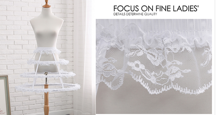 Manyiluo - Daily Lolita Hollow-out Petticoat Fish-bone Adjustable