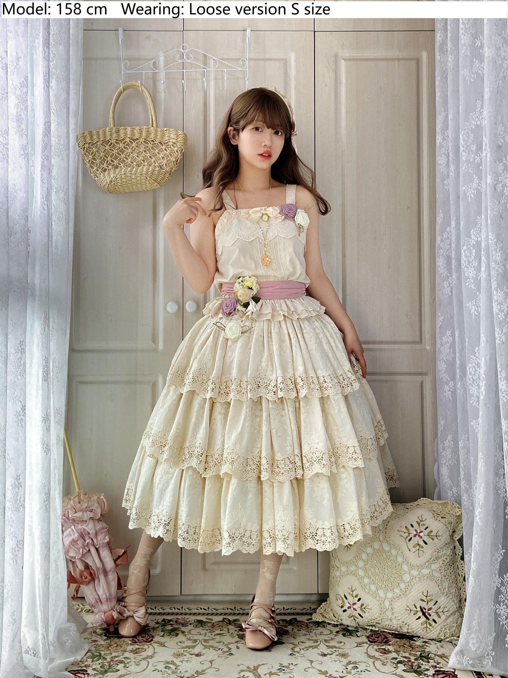 Miss Point - Forest Waltz - Cotton Lolita Camisole Embroidered Cami Top