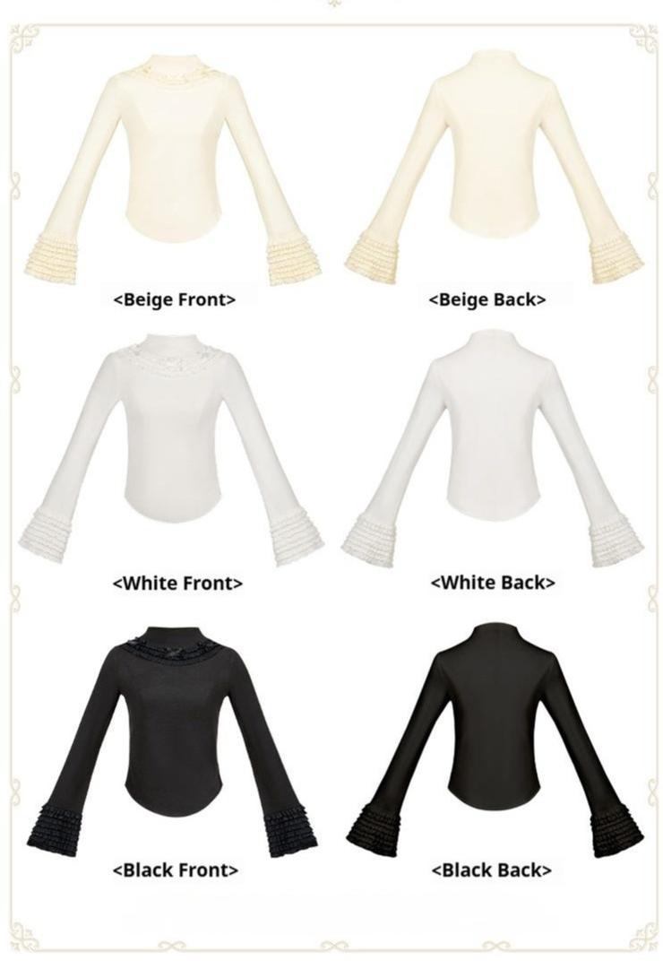 With PUJI - Snowfall - Winter Lolita Sweater Long Sleeve Knitted Innerwear