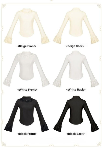 With PUJI - Snowfall - Winter Lolita Sweater Long Sleeve Knitted Innerwear