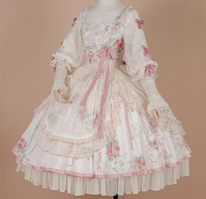 Miaoplus - Romantic Seizure - Sweet Lolita OP Mutton Sleeve Lolita Dress