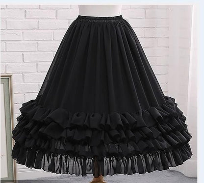 Manyiluo - Elegant Lolita A-type Carmen Adjustable Hoop Petticoat