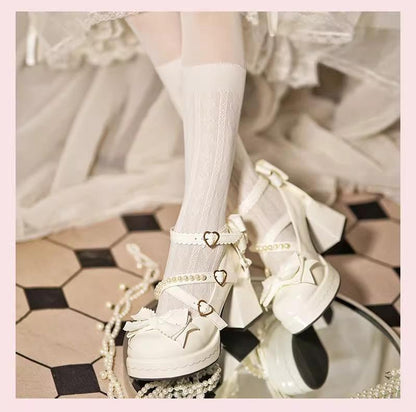 Witch's Night - Crush Complex - Sweet Lolita Heel Shoes, Pearls & Bows