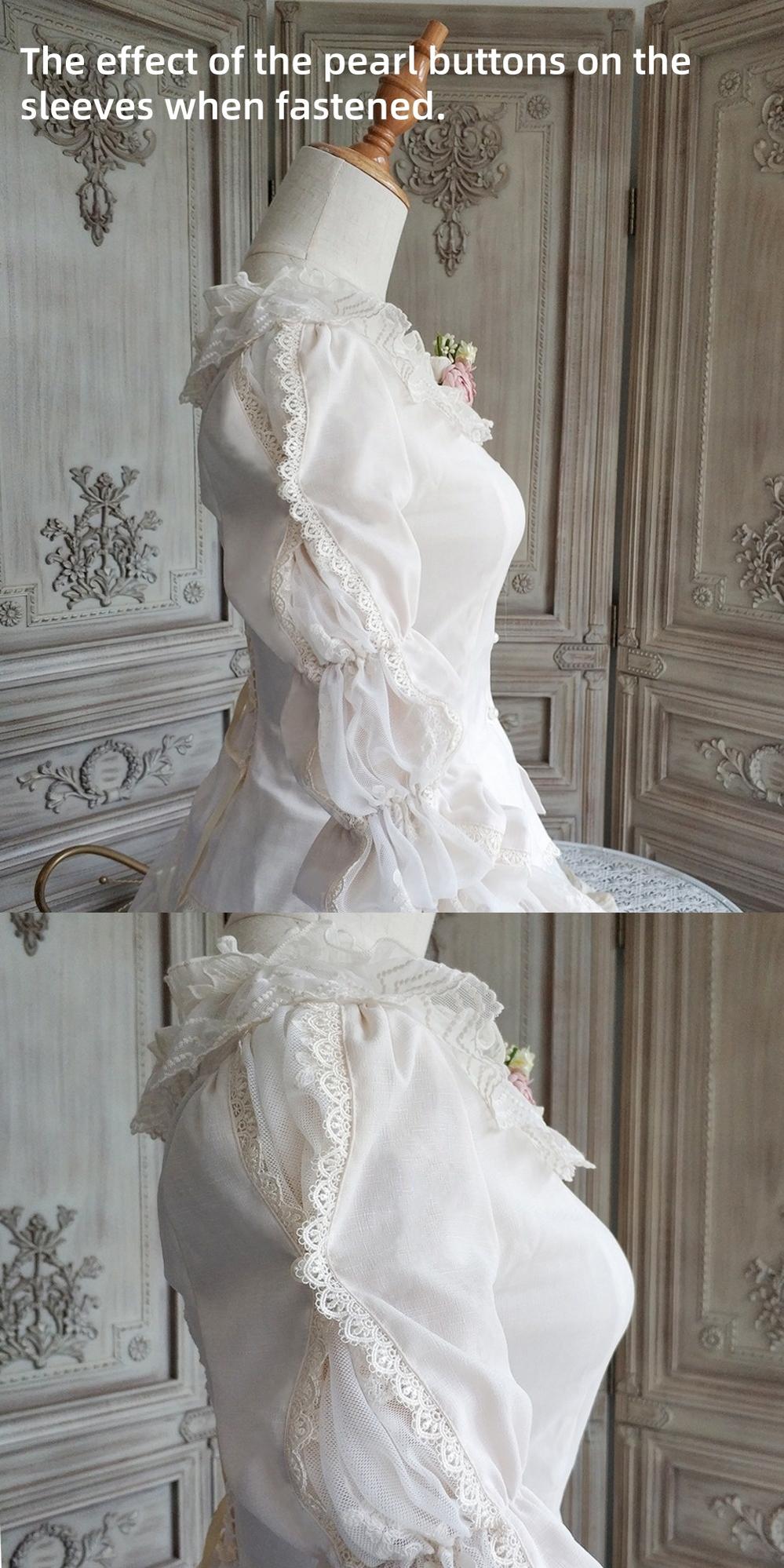 Miss Point - Elizabeth Meow - Classic Lolita Blouse Lotus Root Sleeve Lolita Shirt