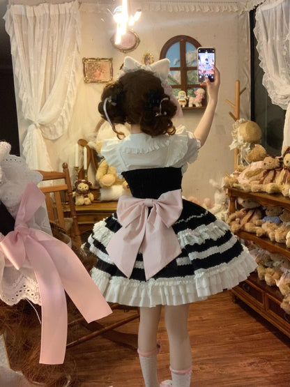 Sugar Girl - MeowRin SweetMaid - Sweet Lolita JSK, Adjustable Straps