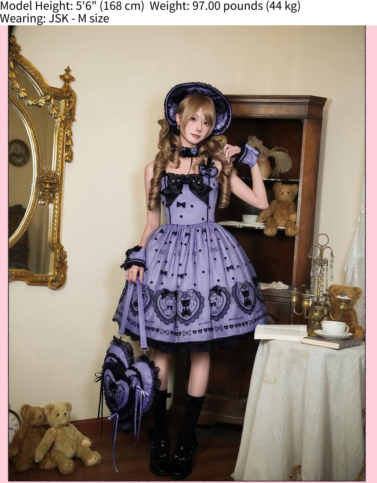 Alice Girl - Brown Sugar Bear - Printed Sweet Lolita Dress, Multiple Styles