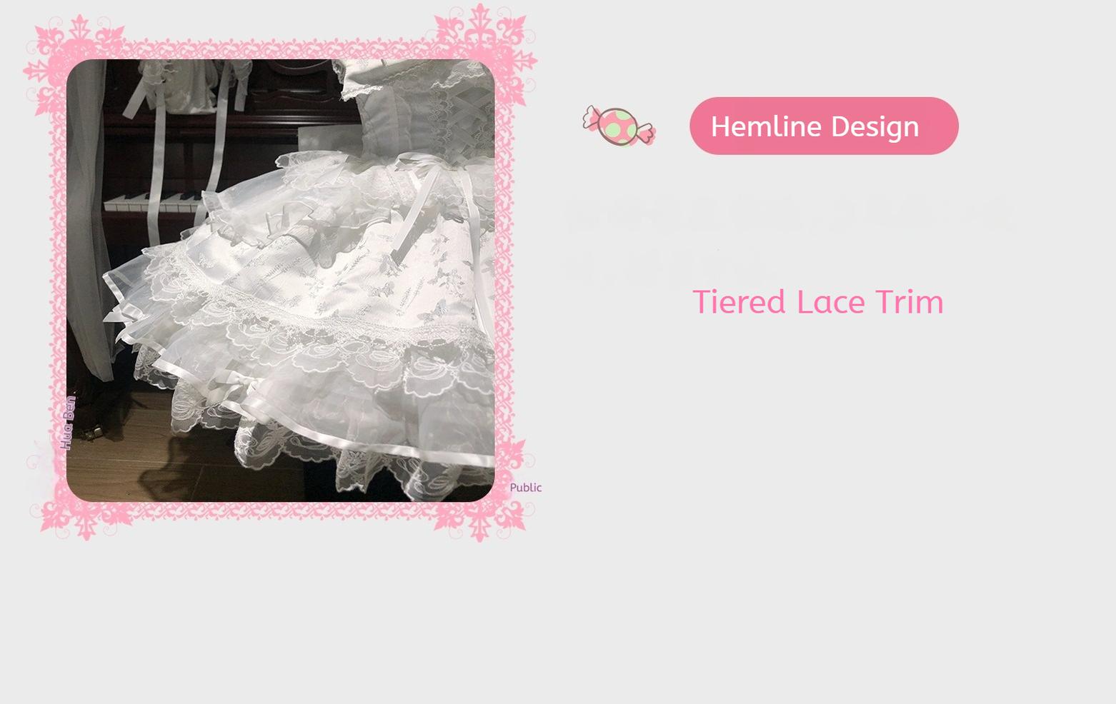 Sugar Girl- Fleeting Isle - Sweet Lolita Ballet Style Jumper Dress