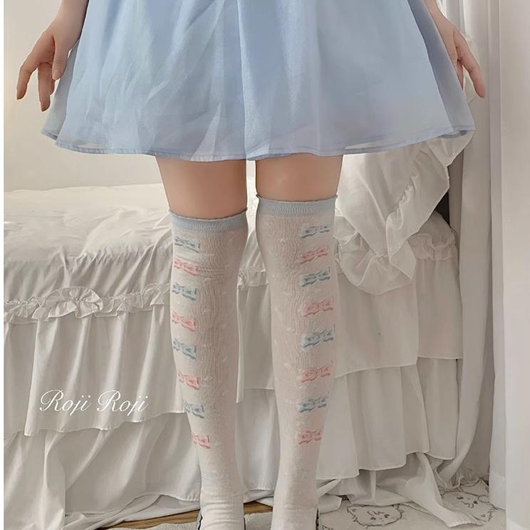 Roji Roji - Winter Lolita Thigh High Socks Slim Leg Socks