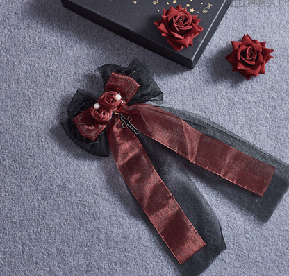 Sugar Time - Gothic Lolita Burgundy Hair Accessory