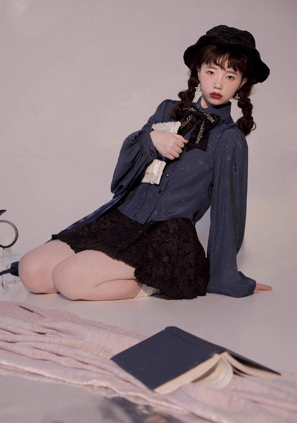 ZJstory - Starry for You - Vintage Lolita Shirt American Retro Style Blouse