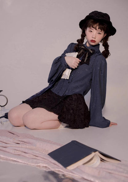 ZJstory - Starry for You - Vintage Lolita Shirt American Retro Style Blouse