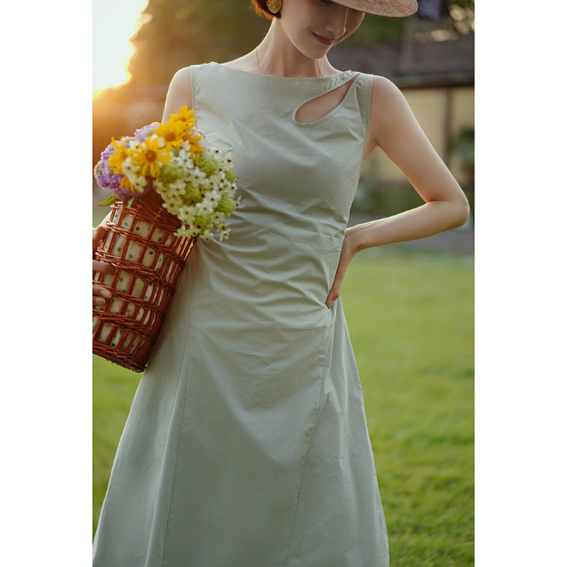 Asymmetric sleeveless dress