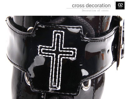 Angelic Imprint - J-fashion Punk Lolita Classic Black High Boots