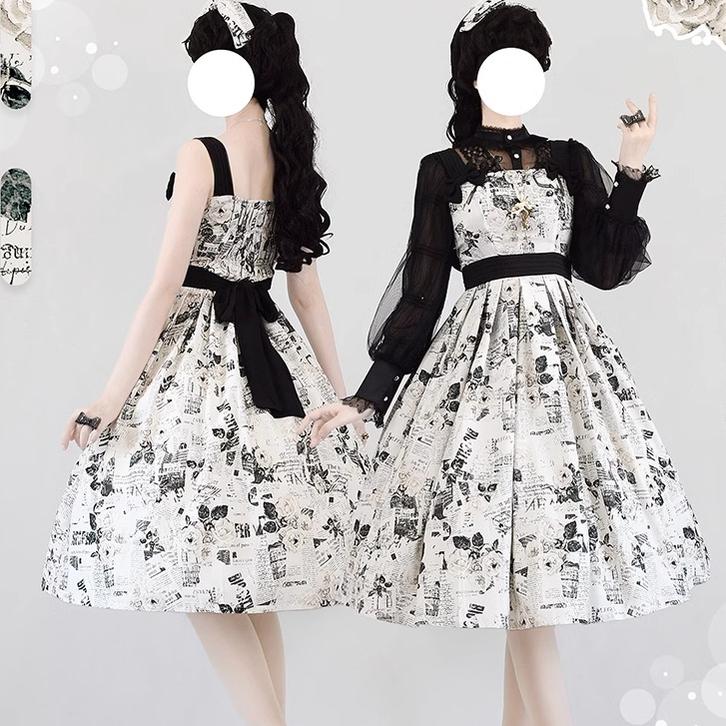Forest Wardrobe - Forest Holiday - Elegant Lolita Foral Print JSK Dress Multicolors