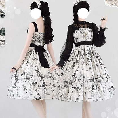 Forest Wardrobe - Forest Holiday - Elegant Lolita Foral Print JSK Dress Multicolors