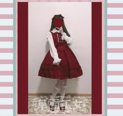 Strawberry Witch - Sweet Lolita JSK Multicolored Lolita Dress