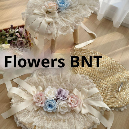 Uncle's Workshop - Mist among Flowers - Sweet Lolita OP Ruffles Lolita Apron and KC