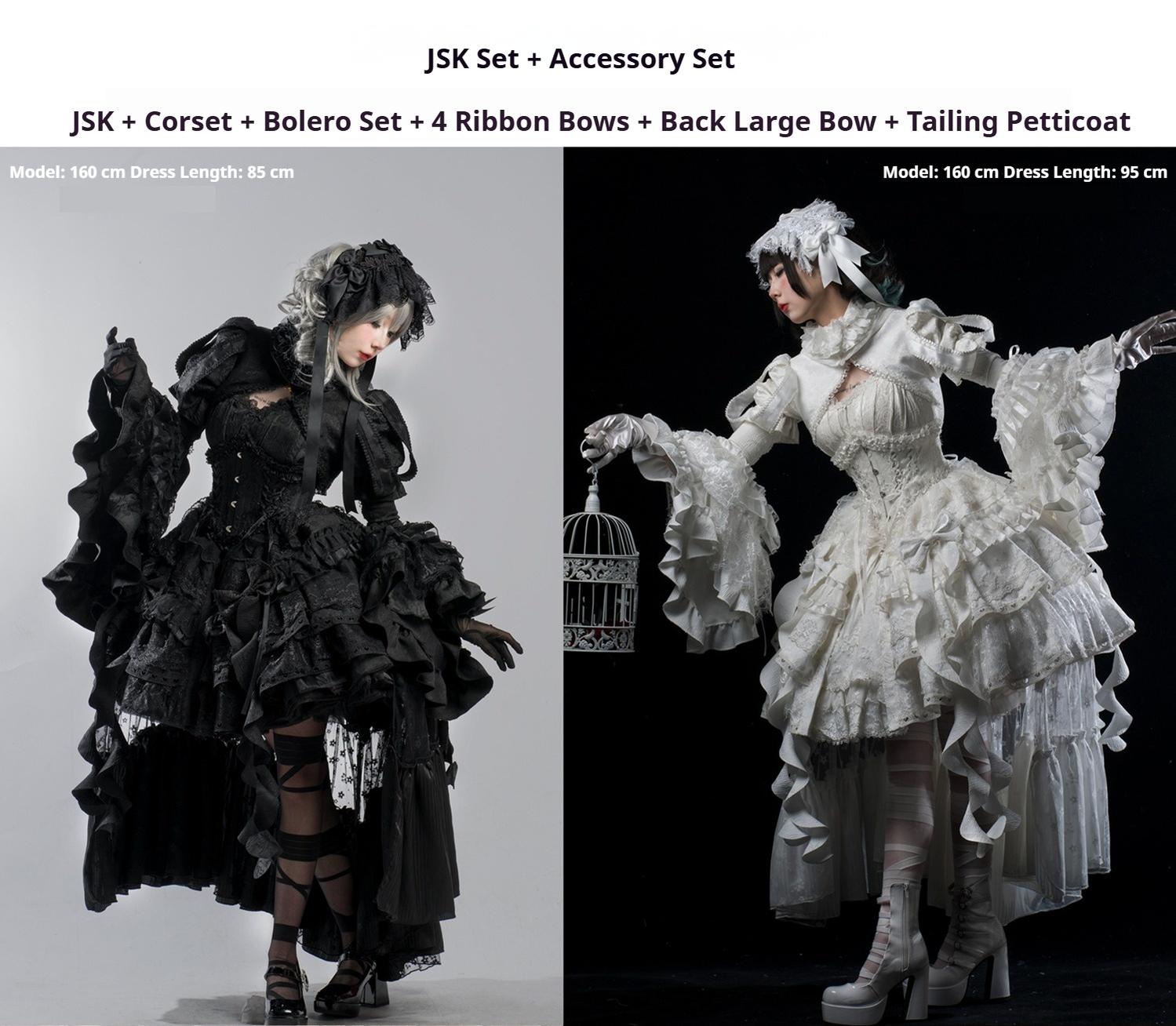 Smoothy - Caliburn - Gothic Lolita JSK Dress with Bolero with Detachable Sleeves