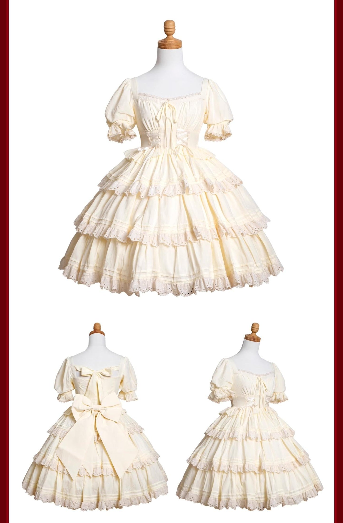 MEEKWIND - Miss Flora - Cotton Sweet Lolita Dress Set Doll-like OP and JSK