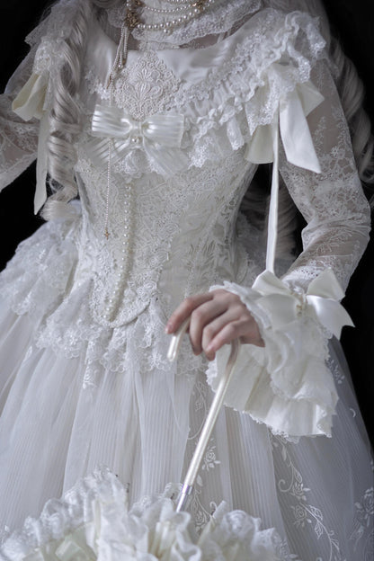 AuroraBorealis - Moonshadow - Gorgeous Wedding Lolita Dress Set Embroidered JSK SK and Bodice