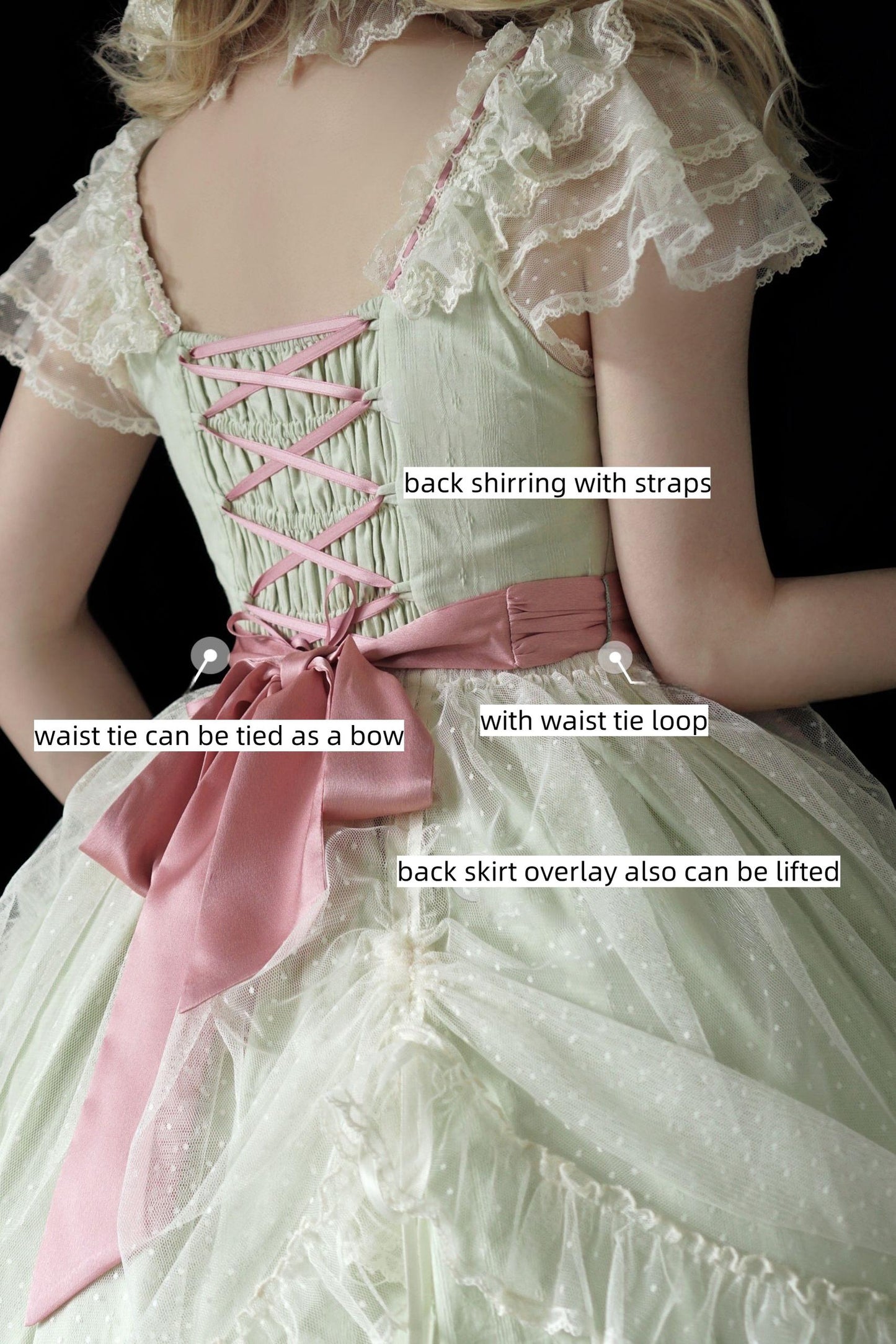 Uncle's Workshop - Fluttering Cherry Spring Strings - Cotton Sweet Lolita JSK Dress