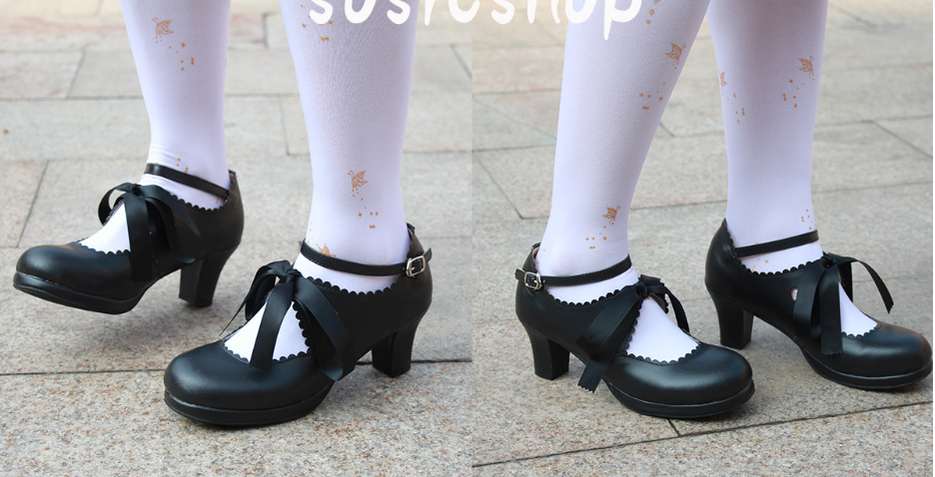 Sosic - Qing Mengnuo - Elegant Lolita Satin High Heel Handmade Shoes