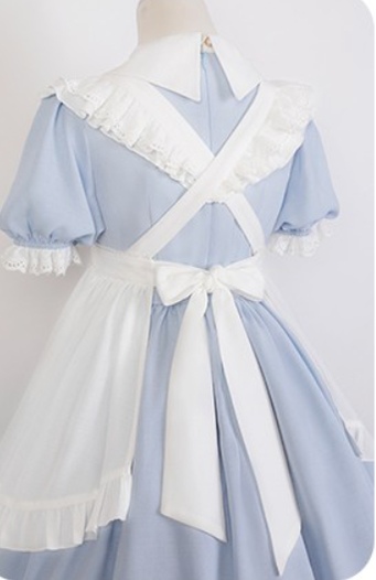 Letters from Unknown Star - Sweet Alice - Short Sleeves Maid Lolita OP