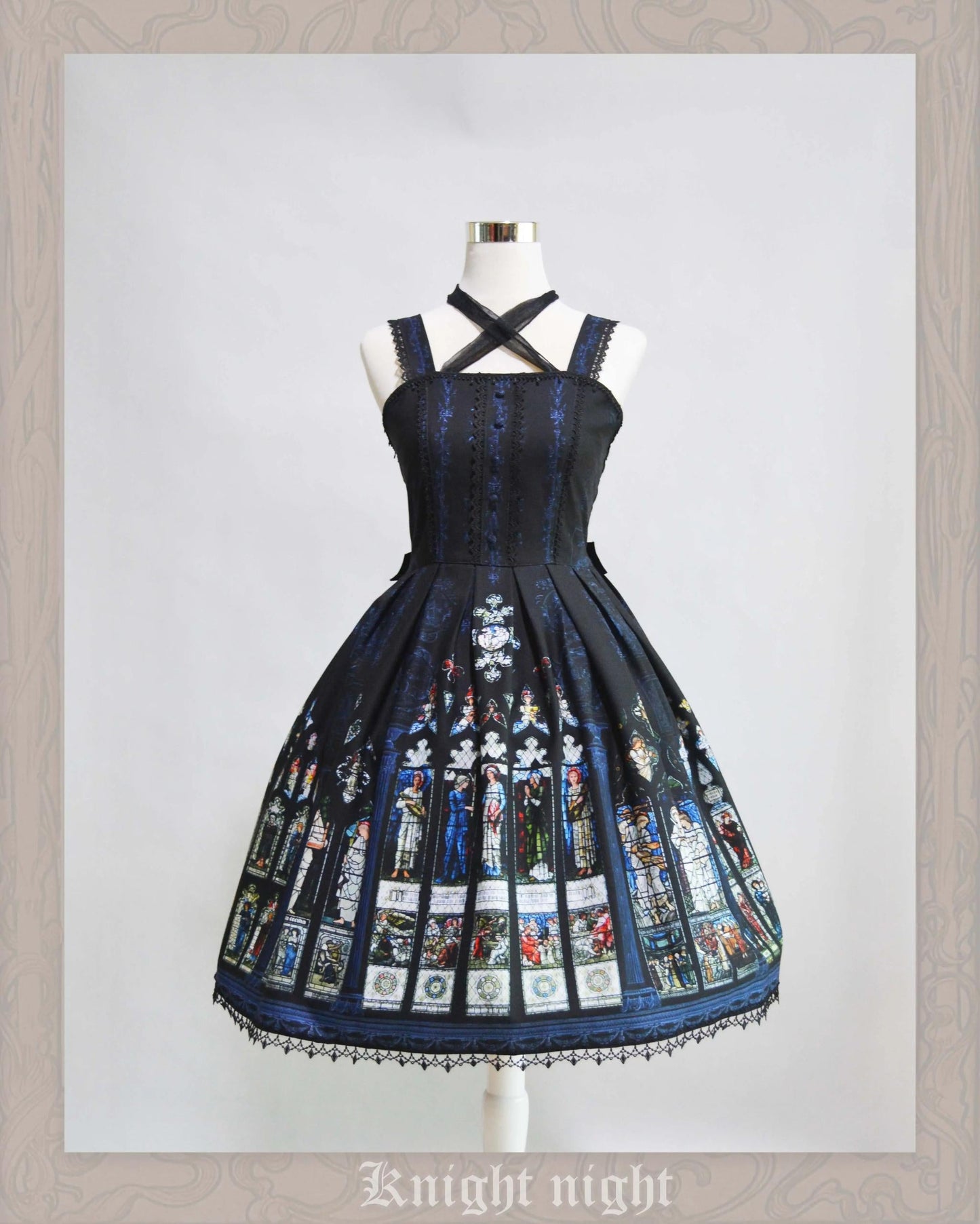 Knight Night - The Saint Priest - Vintage Lolita JSK Dress Halter Neckline