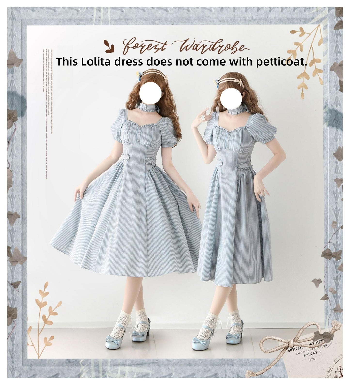 Forest Wardrobe - Chantilly Forest - Classic Lolita OP Dress With Square Neck & Underskirt