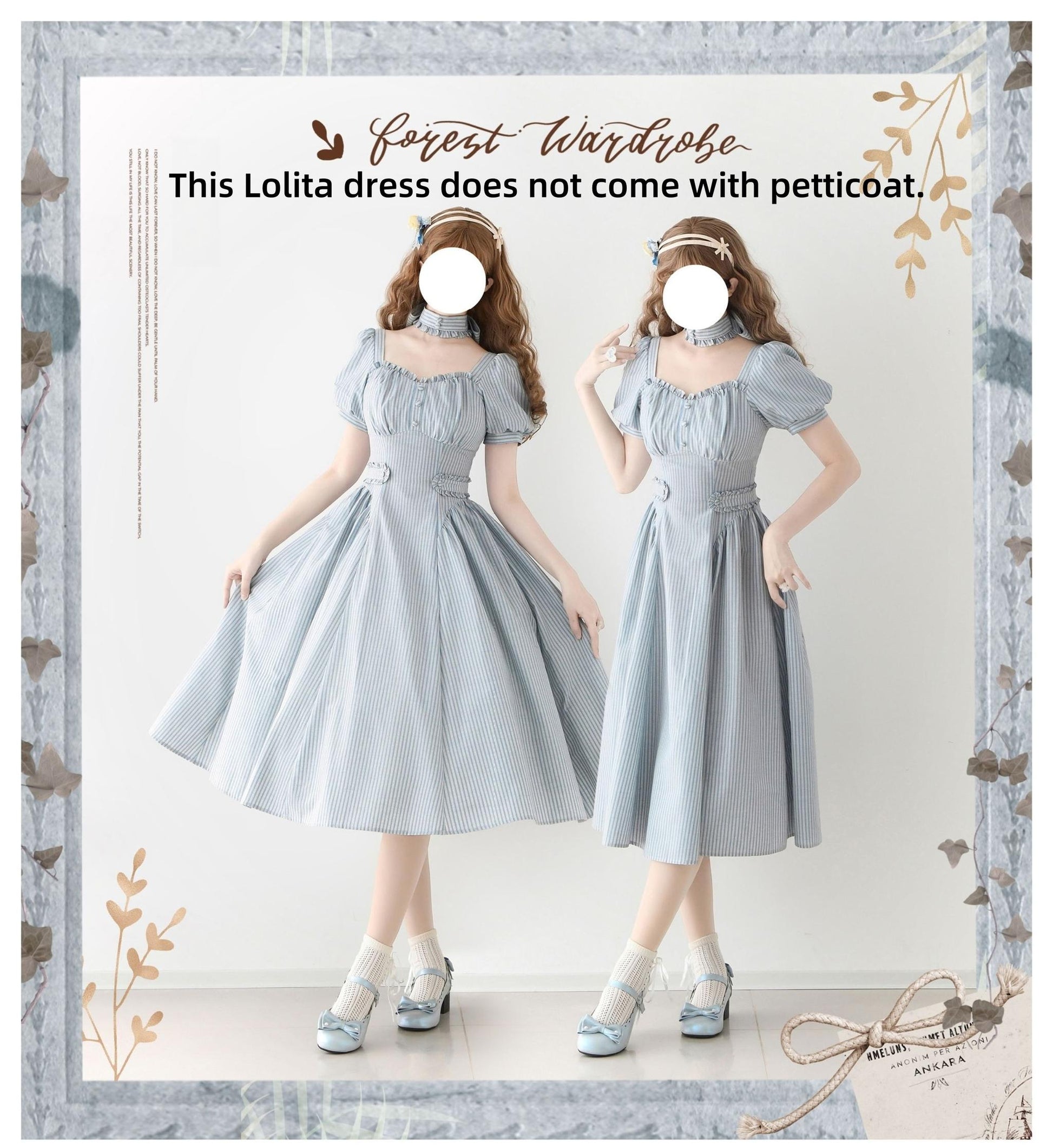 Forest Wardrobe - Chantilly Forest - Classic Lolita OP Dress With Square Neck & Underskirt