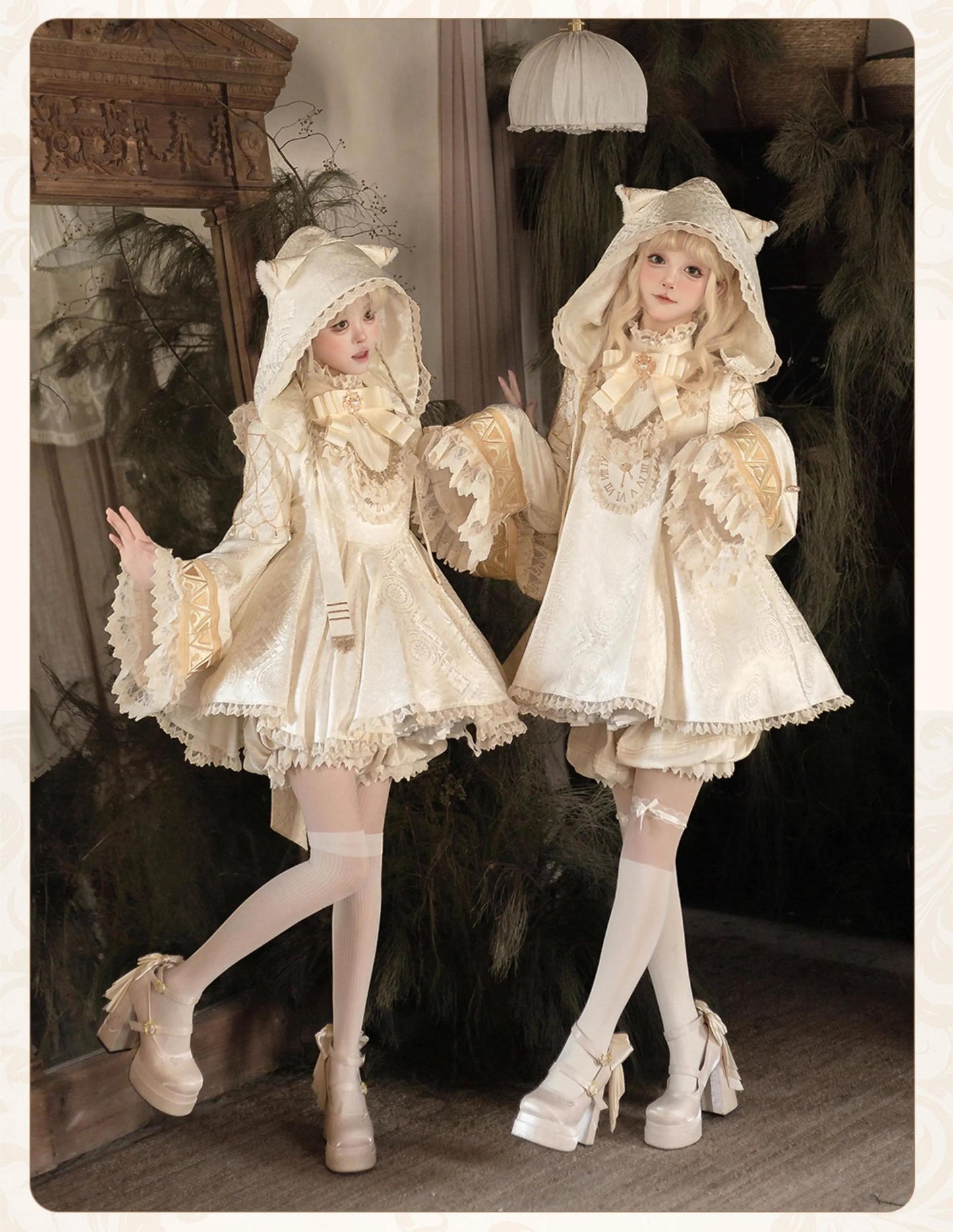 LizBird - Reincarnation of Time - Elegant Lolita OP Set with Waist-Cinching and A-Line Styles