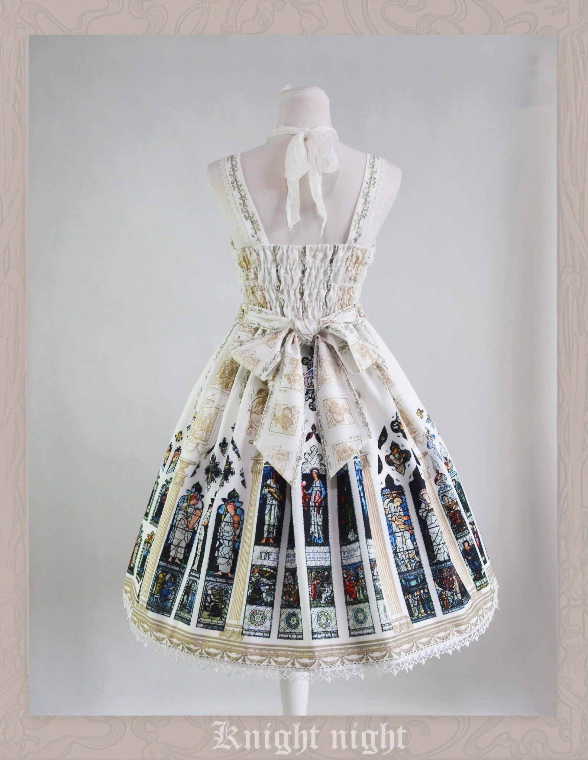 Knight Night - The Saint Priest - Vintage Lolita JSK Dress Halter Neckline