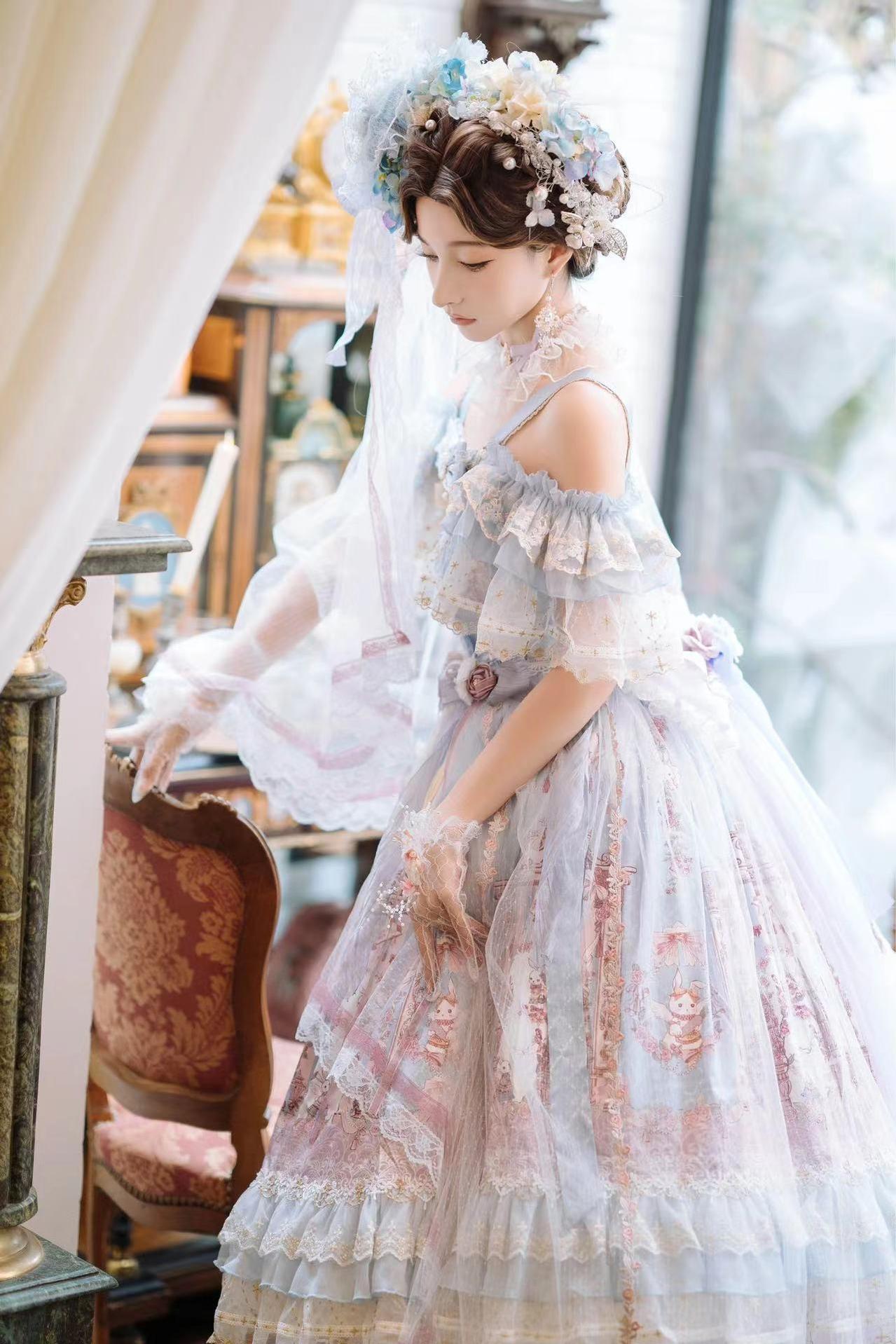 Garden Cat - Gorgeous Lolita JSK Dress Wedding Lolita Dress