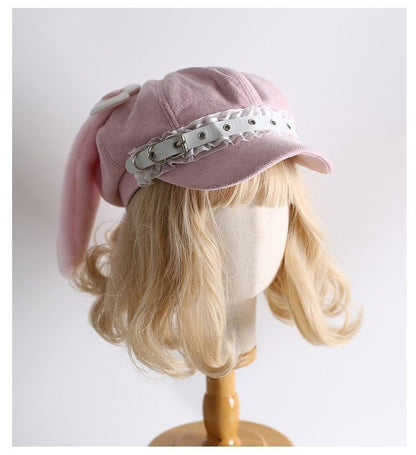 Xiaogui - Kawaii Lolita Hat Daily Baseball Cap with Detachable Ears