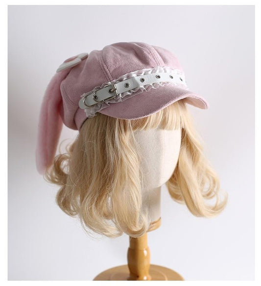 Xiaogui - Kawaii Lolita Hat Daily Baseball Cap with Detachable Ears