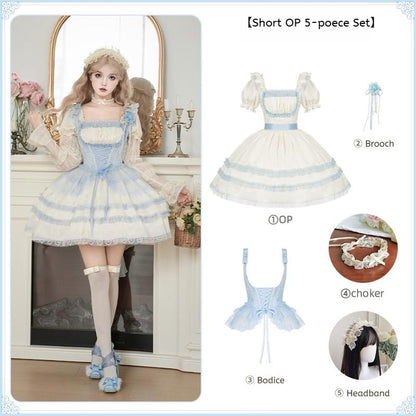 With PUJI - Sea Salt Iced Tea - Classic Lolita Dress, Fishbone Bodice