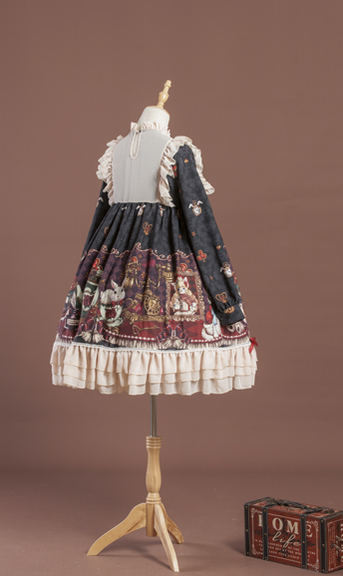 OCELOT - Crown Bear - Kawaii Daily Lolita Long OP Dress