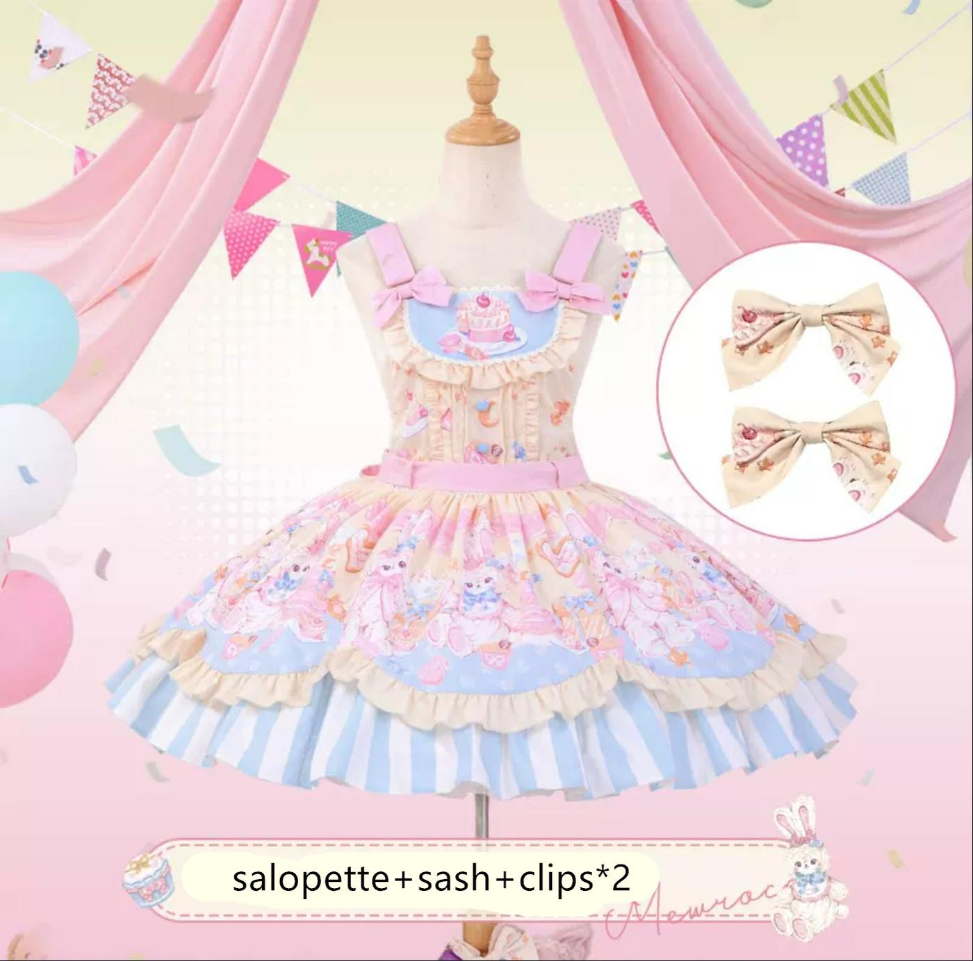 Mewroco - Party Bunny - Sweet Lolita Salopette Cute Daily Lolita Dress