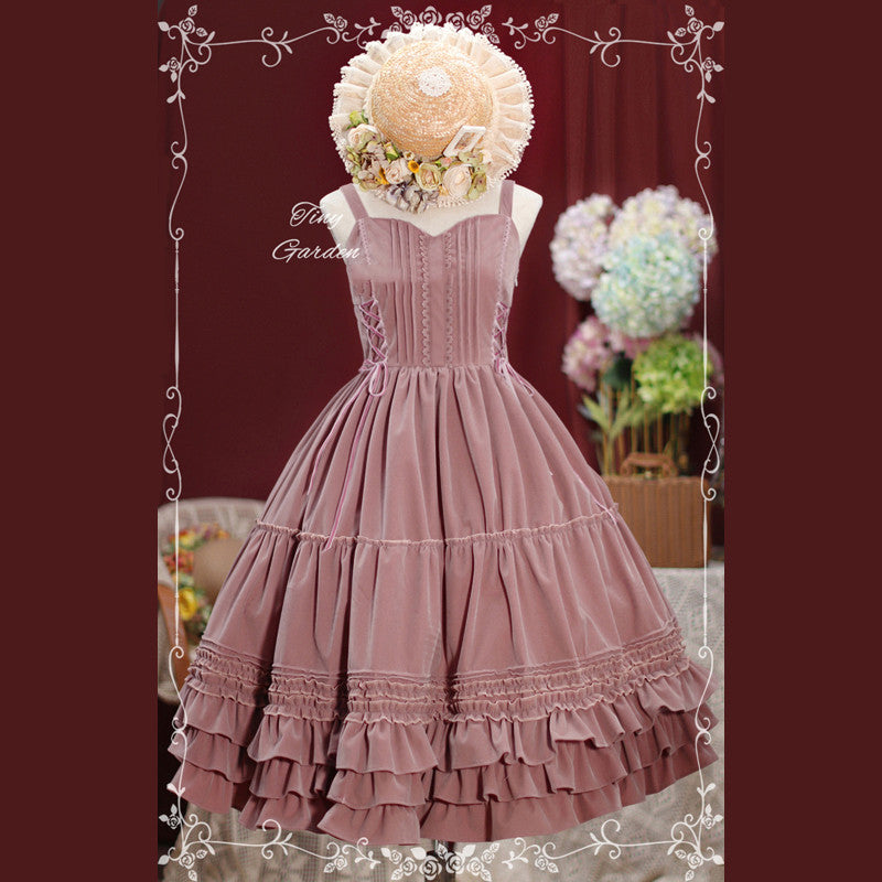 Tiny Garden - Garden Dance 2.0 - Elegant Lolita JSK Dress, Side Lace-Up